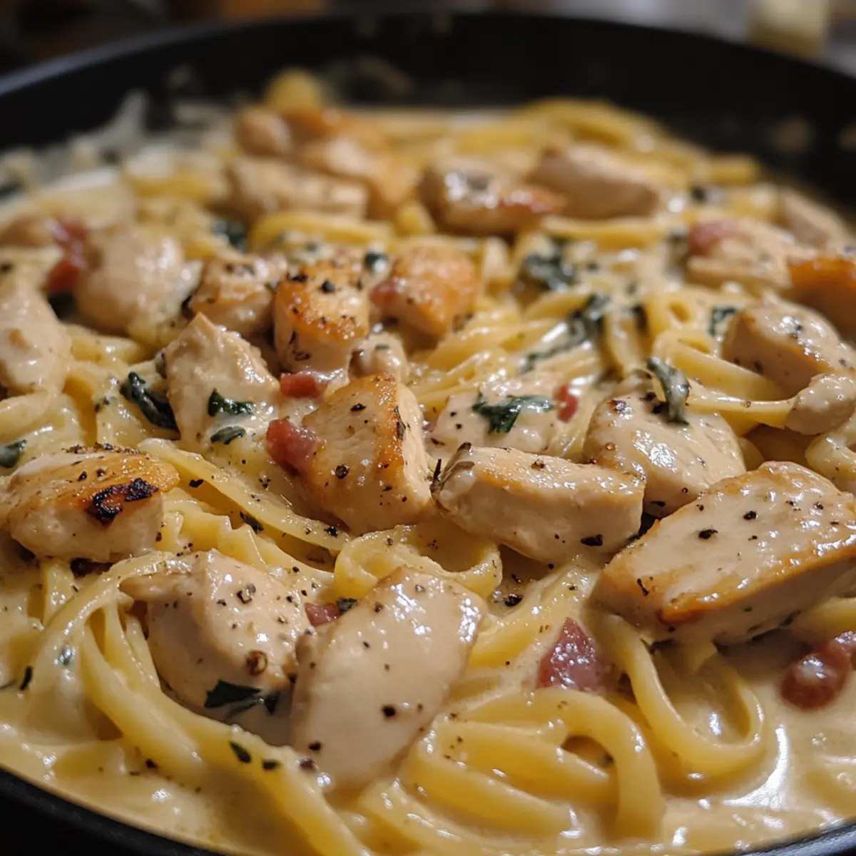 Creamy Tuscan Chicken Pasta Dish