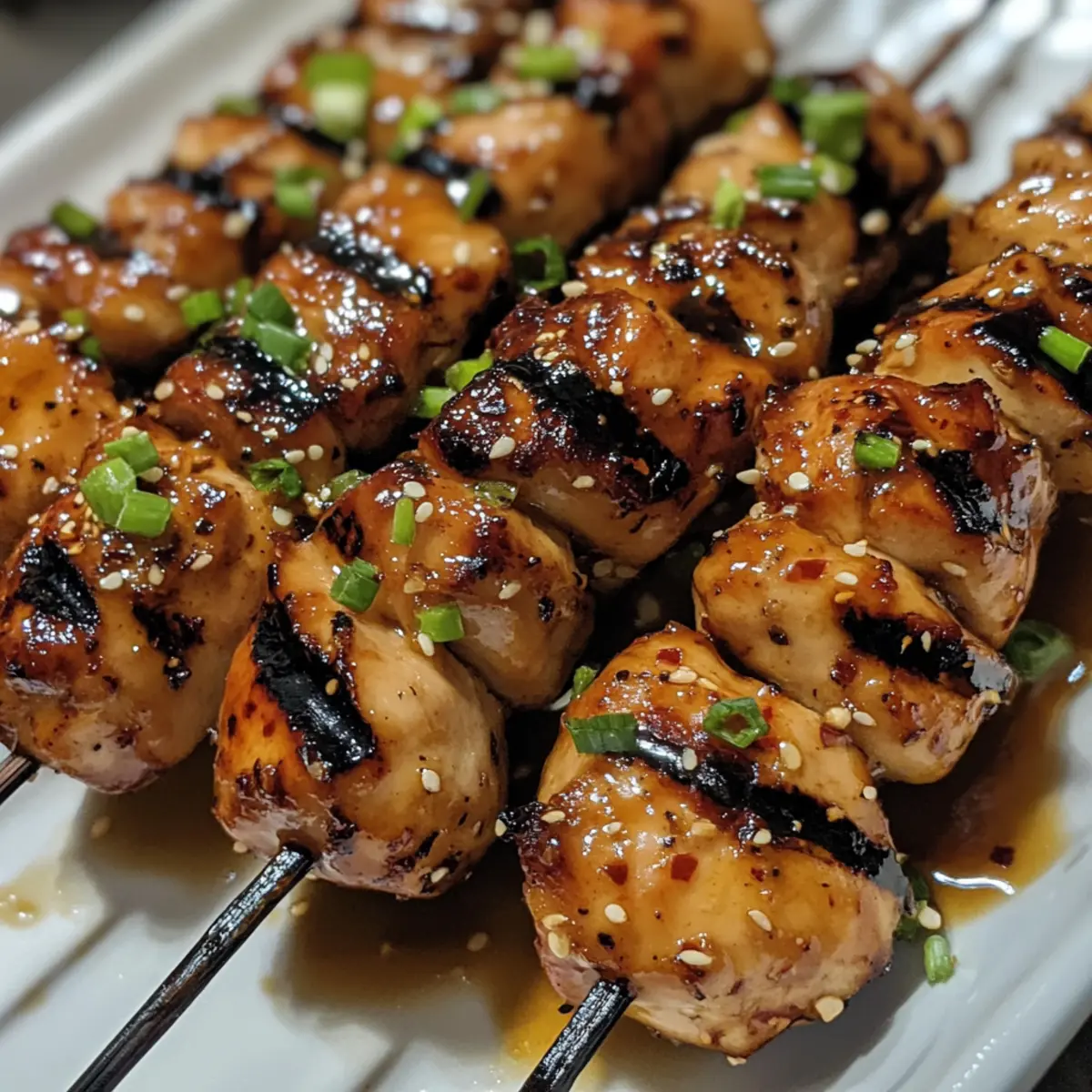 Honey Soy Glazed Chicken Skewers